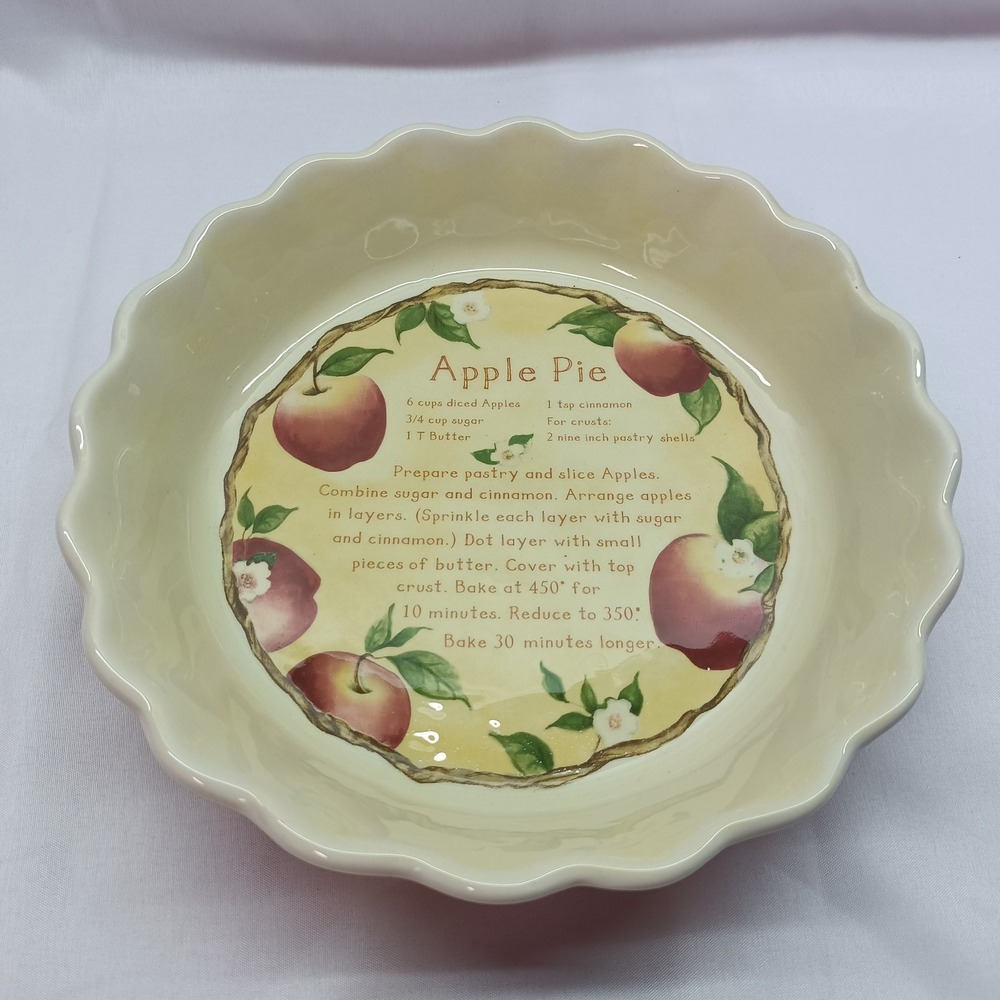 Cracker Barrel Susan Winget Apple Collection Fruit Of The Spirit 9" Pie Plate